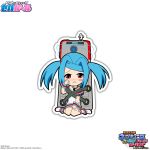  blue_hair blush chibi highres krizart red_eyes sega_hard_girls sg-1000 sitting solo twintails wariza 