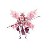  1girl angel_wings armor armored_dress bare_shoulders boots breasts celestia_paladin cleavage detached_collar dress elbow_gloves feathered_wings full_body game_cg garter_straps gloves head_wings high_heels high_ponytail highres holding holding_sword holding_weapon inoino kouyoku_senki_exs-tia large_breasts large_variant_set long_hair looking_at_viewer multiple_wings non-web_source official_art open_mouth overskirt pink_hair pink_wings ponytail purple_eyes rieszverne_suzette_paladill shoulder_armor skirt smile solo standing sword tachi-e thigh_boots thighhighs transparent_background variant_set very_long_hair weapon white_gloves white_thighhighs wings zettai_ryouiki 