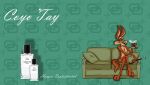 2010 3_toes 4_fingers abstract_background advertisement anthro arm_tuft athletic athletic_anthro athletic_male belly biped black_eyes black_nose black_text brown_body brown_fur canid canine canis casual_nudity chest_tuft cigar cigarette claws cocktail_glass cologne colored container coyote crossed_legs cup curled_tail cursive digital_drawing_(artwork) digital_media_(artwork) drinking_glass elbow_tuft english_text eyebrows feet finger_claw finger_tuft fingers fur furniture glance glass glass_container glass_cup grinning_at_viewer half-closed_eyes holding_cigar holding_cigarette holding_glass holding_object humanoid_hands humanoid_heel looking_at_viewer looney_tunes male mammal multicolored_body multicolored_fur narrowed_eyes nude on_sofa paws pecs plantigrade raised_finger shaded shadow shoulder_tuft sitting sitting_on_sofa sketch skinny smile smiling_at_viewer smirk smirking_at_viewer sofa solo stevethedragon supported_legs tail tan_belly tan_body tan_eyebrows tan_fur text toe_claws toe_tuft toes tuft two_tone_body two_tone_fur warner_brothers wavy_mouth wavy_smile white_text wile_e._coyote yellow_sclera
