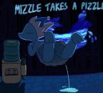 aliasing biped blue_body blue_bottomwear blue_clothing blue_hat blue_headwear blue_skirt bodily_fluids bottomwear clothed clothing darkner deltarune digital_media_(artwork) dress elemental_creature eyes_closed feet fogspot fool&#039;s_hat foot_focus genital_fluids genitals harsh_lighting hat headgear headwear innie_vulva mizzle_(deltarune) peeing peeing_on_ground shaded skirt solo undertale_(series) unusual_bodily_fluids unusual_genital_fluids unusual_urine upskirt urine urine_on_ground urine_stream vulva water water_creature watersports