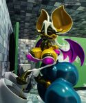 3d_(artwork) absurd_res animal_genitalia animal_penis areola armor bathroom big_breasts big_penis bodily_fluids breastplate breasts clothing curvy_figure digital_media_(artwork) equine_genitalia equine_penis eyelashes flared_penis genital_fluids genitals gynomorph hi_res hyper intersex lips mismatched_animal_genitalia mismatched_animal_penis mismatched_genitalia mismatched_penis peeing penis rouge_the_bat saliva sanory sega sonic_the_hedgehog_(series) suit tail thick_lips tongue urine voluptuous vulva wings