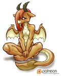  ambiguous_gender anthro anthrofied blush changeling coy cross-legged dragon friendship_is_magic my_little_pony navel ocellus_(mlp) plantigrade sitting smudge_proof wings 