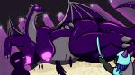 2025 2_toes 3_fingers absurd_res anthro areola belly big_breasts black_body black_scales blue_hair breasts casual_nudity cel_shading claws diamond_armor diamond_sword digital_drawing_(artwork) digital_media_(artwork) dragon ender_dragon enderman excited feet female fingers furgonomic_headwear furgonomics grey_belly grey_body grey_claws grey_horn grey_scales grey_spikes grey_underbelly grey_wings group hair hand_on_hip hi_res horn jean_(minecraft) leaning_on_wall looking_at_another looking_down_at_another lying microsoft minecraft mojang mythological_creature mythological_scalie mythology navel nipples on_side oshisaure pink_nipples pink_sclera puffy_areola puffy_nipples purple_body purple_eyes purple_horn purple_scales reptile scales scalie shaded slightly_chubby slightly_chubby_anthro slightly_chubby_female solo_focus spread_wings tail the_end_(minecraft) toes toony violet_oshisaure wings xbox_game_studios