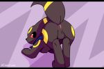  2017 abstract_background absurd_res anus ass_up backsack balls bandanna butt canine carpetwurm digital_media_(artwork) edit eeveelution feral hi_res looking_back male mammal nintendo pok&eacute;mon pok&eacute;mon_(species) presenting presenting_hindquarters raised_tail signature smile solo umbreon video_games 