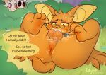 anthro anus autofellatio balls bat blush bodily_fluids chikn_nuggit comic cum cum_in_mouth cum_inside dragon duo fellatio forest fur fwench_fwy_(chikn_nuggit) genital_fluids genitals grass group horn iscream_(chikn_nuggit) lagomorph leporid lisyrnik looking_at_another lying male mammal masturbation mythological_creature mythological_scalie mythology necktie on_back onyn_ring_(chikn_nuggit) open_mouth oral oral_masturbation orange_body orange_fur peeping penile penile_masturbation penis plant purple_eyes rabbit saliva scalie sex shaking shocked shrub smile sweat tail_wiggle tears text tree trembling trio white_body wings yellow_eyes
