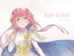  armor cape elbow_gloves fire_emblem fire_emblem_if gloves happy_birthday hiyori_(rindou66) jewelry red_eyes red_hair ring sakura_(fire_emblem_if) solo 