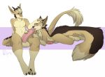  2018 balls big_penis big_tail blush canine claws digital_media_(artwork) dragon duo fennec fox horn humanoid_penis licking male male/male mammal nude open_mouth osiris_henschel penis redpixie scalie selfcest square_crossover teeth tongue tongue_out 
