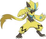  blue_eyes claws fur legendary_pok&eacute;mon nintendo official_art pok&eacute;mon pok&eacute;mon_(species) video_games yellow_fur zeraora 