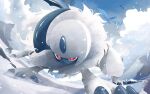  animal_focus articuno bird bright_pupils claws cloud flying harumishiri horns moltres no_humans outdoors pokemon pokemon_(creature) pokemon_focus pokemon_tcg red_eyes second-party_source single_horn sky snow snowing solo_focus white_pupils zapdos 