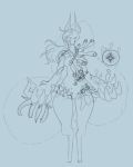  2017 anthro bashfulsprite female goo melting sketch solo tentacles transformation 