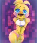  2018 aho_takuankaru animatronic anthro avian bird breasts chicken clothing digital_media_(artwork) female five_nights_at_freddy&#039;s five_nights_at_freddy&#039;s_2 hi_res machine mammal robot simple_background toy_chica_(fnaf) video_games 