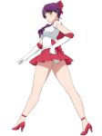  ass bishoujo_senshi_sailor_moon blush body_blush bow choker color_connection commentary_request cosplay elbow_gloves full_body gegege_no_kitarou gloves hair_bow hand_on_hip high_heels looking_at_viewer magical_girl nekomusume nekomusume_(gegege_no_kitarou_6) panties pantyshot pantyshot_(standing) pink_bow pointy_ears pose purple_bow purple_hair purple_neckwear red_choker red_footwear red_sailor_collar sailor_collar sailor_mars sailor_mars_(cosplay) sailor_senshi_uniform simple_background solo standing umi_no_tarako underwear white_background white_gloves white_panties yellow_eyes 