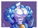  anthro big_bulge bulge clothing d.angelo eyewear fish glasses hyper hyper_muscles looking_at_viewer male marine muscular muscular_male pecs shark smile solo underwear veiny_muscles 