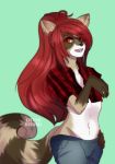  anthro belly claws clothed clothing crossdressing fangs feline fur girly hair invalid_tag litchi666 looking_at_viewer lynx male mammal nutmegraccoon open_mouth procyonid raccoon sharp_teeth simple_background slim smile solo standing stomach teeth tongue 
