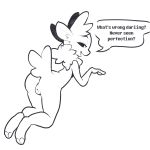  anthro antlers cervine dialogue english_text female hi_res horn itsunknownanon mammal pussy reindeer smile speech_bubble text them&#039;s_fightin&#039;_herds velvet_reindeer_(tfh) 
