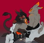 absurd_res anthro anthro_on_anthro blush blushing_profusely bodily_fluids bottomwear bottomwear_down claws clothed clothing cum cum_drip cum_in_mouth cum_inside cum_on_clothing cum_on_face cum_on_ground cum_on_penis cum_on_tongue dripping ejaculation exterminator finger_claws forked_tongue fur genital_fluids genitals half-closed_eyes head_grab hi_res leaking_cum leaking_penis leaking_precum licking lidded_eyes male male/male narrowed_eyes neither83 oral pants pants_down partially_clothed penile penis penis_lick precum raised_tail scratches scratching sex slit_penis tail tail_tuft tapering_penis the_nature_of_predators toe_claws tongue tuft vampire venlil_(the_nature_of_predators)