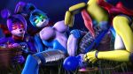  3d_(artwork) animatronic anthro balls big_breasts bonnie_(fnaf) bow_tie breasts dickgirl digital_media_(artwork) doctorpurple2000 female five_nights_at_freddy&#039;s group hair hi_res humanoid_penis intersex lagomorph machine mammal nipples nude painting penis rabbit robot source_filmmaker video_games 