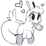  &lt;3 2017 alpaca anthro bent_over breasts camelid cute digital_media_(artwork) disembodied_penis eyelashes faceless_male featureless_breasts fellatio female hi_res itsunknownanon male mammal monochrome nude oral paprika_paca_(tfh) penis saliva sex simple_background them&#039;s_fightin&#039;_herds white_background 