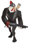  anthro avian bandanna bird chicken clothed clothing fully_clothed gun hardboiled_chicken hi_res jacket male ranged_weapon rocketbirds shotgun solo video_games weapon zenmigawa 