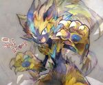  black_fur blue_fur claws feline fur higeeeeeeeeee8k mammal nintendo pok&eacute;mon pok&eacute;mon_(species) video_games yellow_fur zeraora 