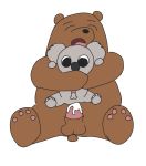  anal anal_penetration balls bear cartoon_network cum cum_in_ass cum_inside duo frenchhorncub grizzly_(wbb) grizzly_bear koala male male/male mammal marsupial nom_nom_(wbb) penetration simple_background size_difference we_bare_bears white_background 
