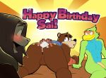  anthro anus avian balls banjo-kazooie banjo_(banjo-kazooie) bear bird elfein lagomorph male male/male mammal penis rabbit sparkx spelunker_sal_(character) video_games 