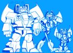  2016 aircraft aircraft_humanoid airplane alien angry cybertronian decepticon eyes_closed fangs group humanoid jet living_aircraft living_machine machine male not_furry open_mouth raised_arm robot sharp_teeth simple_background size_difference skywarp smile smirk spacegills standing starscream teeth thundercracker transformers wings 