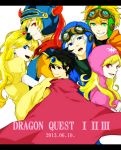 blue_eyes breasts cape commentary_request crossover dragon_quest dragon_quest_i dragon_quest_ii dragon_quest_iii goggles goggles_on_head goggles_on_headwear hero_(dq1) hood kamonabe_(behomazunxx0156) long_hair multiple_boys multiple_girls prince_of_lorasia prince_of_samantoria princess_laura princess_of_moonbrook short_hair spiked_hair white_robe 