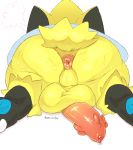  2018 adras anus balls barbed_penis digital_media_(artwork) male musk nintendo penis pok&eacute;mon pok&eacute;mon_(species) precum puffy_anus signature sweat tears_of_soy video_games zeraora 