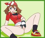  blush breasts cleavage haruka_(pokemon) may nintendo pokemon pussy smile tsumitani_daisuke uncensored 