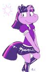  boots clothing female footwear friendship_is_magic girly grin hair long_hair looking_at_viewer magic matiu my_little_pony pose rubber shiny skirt smile solo twilight_sparkle_(mlp) 