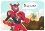  alien autobot blue_eyes bumblebee_(transformers) cliffjumper curved_horn cybertronian dialogue digital_media_(artwork) duo english_text horn humanoid humor machine male not_furry robot simple_background standing teeth text transformers transformers_animated xgemfirex 