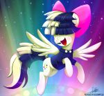  2018 bow clothing equine female headphones headset mammal my_little_pony my_little_pony_the_movie pegasus solo songbird_serenade_(mlp) the-butcher-x wings 