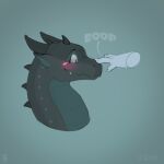  blush boop claws disembodied_hand dragon feral hi_res horn moonwatcher_(wof) mythological_creature mythological_scalie mythology nightwing_(wof) nose_boop scalie slo1ka smile snaggle_tooth solo wings_of_fire 