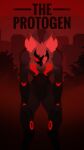 absurd_res alien alien_humanoid anthro bio-android hi_res humanoid jouh machine male protogen protogen_armor red_background red_eyes simple_background solo