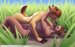  2018 anthro bambi bambi_(film) cervine cum deer disney duo embrace eyes_closed grass humanoid_penis kissing male male/male mammal nude penis ronno sigma_x 