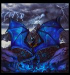  anthro day detailed_background digital_media_(artwork) dragon horn lightning male membranous_wings noctem-tenebris scales sky solo spread_wings thunder wings 
