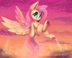  2018 cutie_mark digital_media_(artwork) equine feathered_wings feathers female fluttershy_(mlp) friendship_is_magic fur hair hi_res hooves mammal my_little_pony pegasus smile solo thediscorded underhoof wings 