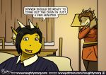  2018 anthro clothed clothing comic dragon duo english_text female hair male mammal naughtymorg text 