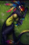  anthro avian bird breasts detailed_background digital_media_(artwork) featureless_breasts featureless_crotch female fivel hybrid lying nude on_back quetzalcoatl reptile scalie snake solo toucan 