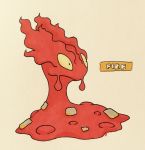  2017 ambiguous_gender english_text feral fire firefightdex full-length_portrait gastropod goo_creature hatching_(technique) lava looking_away marker_(artwork) mfanjul mineral_fauna mixed_media nintendo no_sclera nude pen_(artwork) pok&eacute;mon pok&eacute;mon_(species) portrait rock shadow side_view simple_background slugma small_pupils smile solo text toony traditional_media_(artwork) uniped video_games white_background yellow_eyes 