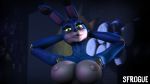  3d_(artwork) animatronic anthro big_breasts bonnie_(fnaf) breasts digital_media_(artwork) female five_nights_at_freddy&#039;s lagomorph looking_at_viewer machine mammal nipples nude rabbit robot sfrogue smile solo source_filmmaker standing video_games 