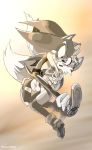 anthro canine clothing crossgender duo eye_contact female fox gloves hedgehog hi_res hug male male/female mammal miles_prower signature sonic_(series) sonic_the_hedgehog twistedterra video_games 