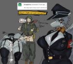 anon_(snoot_game) anthro armor bodily_fluids cavemanon_studios clothing cum cum_in_ass cum_in_vagina cum_inside cum_on_penis cumshot duo ejaculation fang_(gvh) female genital_fluids genitals goodbye_volcano_high headgear helmet hi_res human humanoid humanoid_genitalia humanoid_penis kenonsfw ko_op_(game_developer) male male/female mammal military_helmet military_uniform nazi nazi_uniform penis snoot_game swastika uniform world_war_2