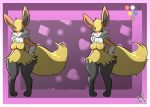  black_eyes blaketheflareon blaketheflareon_(character) braixen breasts canine digital_media_(artwork) eeveelution fak&eacute;mon fan_character female flareon hybrid looking_at_viewer mammal model_sheet nintendo pok&eacute;mon pok&eacute;mon_(species) pussy video_games 