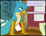  2018 avian beak blue_eyes comic dialogue digital_media_(artwork) english_text equine flash_draw friendship_is_magic gallus_(mlp) gryphon horse male mammal my_little_pony pony sandbar_(mlp) text 