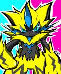  blue_fur chico claws feline fur mammal nintendo pok&eacute;mon pok&eacute;mon_(species) video_games whiskers yellow_fur zeraora 