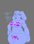  2016 anthro blue&#039;s_clues blue_(blue&#039;s_clues) blush canine dog english_text female hi_res jaynatorburudragon mammal solo text thick_thighs voluptuous wide_hips 