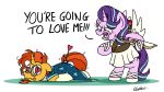  &lt;3 &lt;3_eyes 2018 bobthedalek bow_(weapon) cupid dialogue english_text equine eyewear female friendship_is_magic glasses horn male mammal my_little_pony ranged_weapon starlight_glimmer_(mlp) sunburst_(mlp) text tongue tongue_out unicorn weapon 