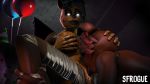  3d_(artwork) animatronic anthro big_breasts breasts crossgender digital_media_(artwork) duo female female/female five_nights_at_freddy&#039;s freddy_(fnaf) golden_freddy_(fnaf) hair hat licking machine mammal nipples nude open_mouth oral pussy robot sex sfrogue simple_background smile source_filmmaker tongue tongue_out top_hat vaginal video_games 
